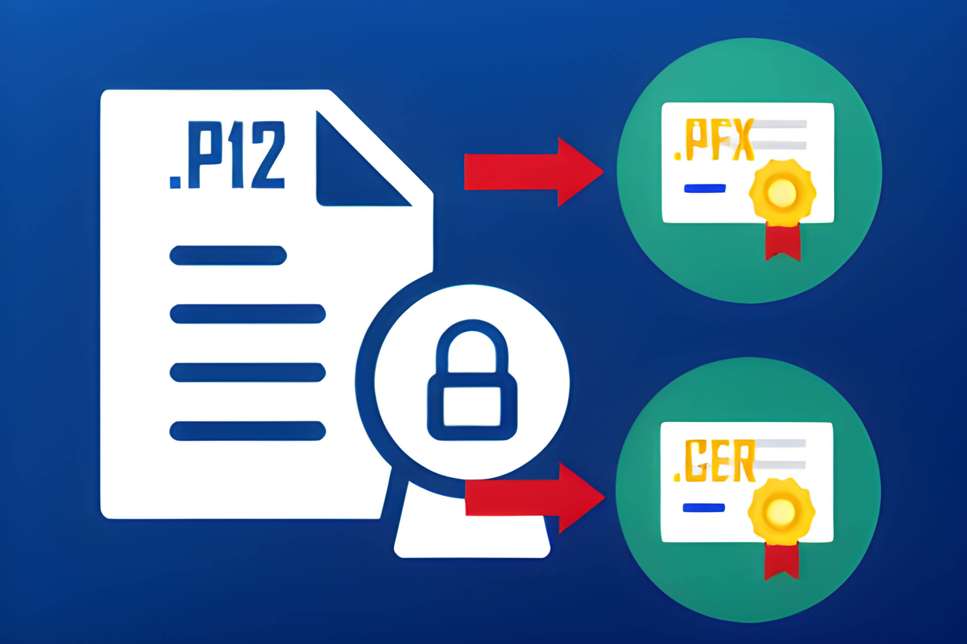 Generar el .pfx y el .cer desde el .p12 Generado